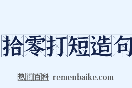 拾零打短造句是什么意思的图片